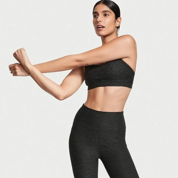 Victoria's Secret Essential Strappy Sports Bra Onyx Gray Heather XXL NEW - Picture 4 of 5